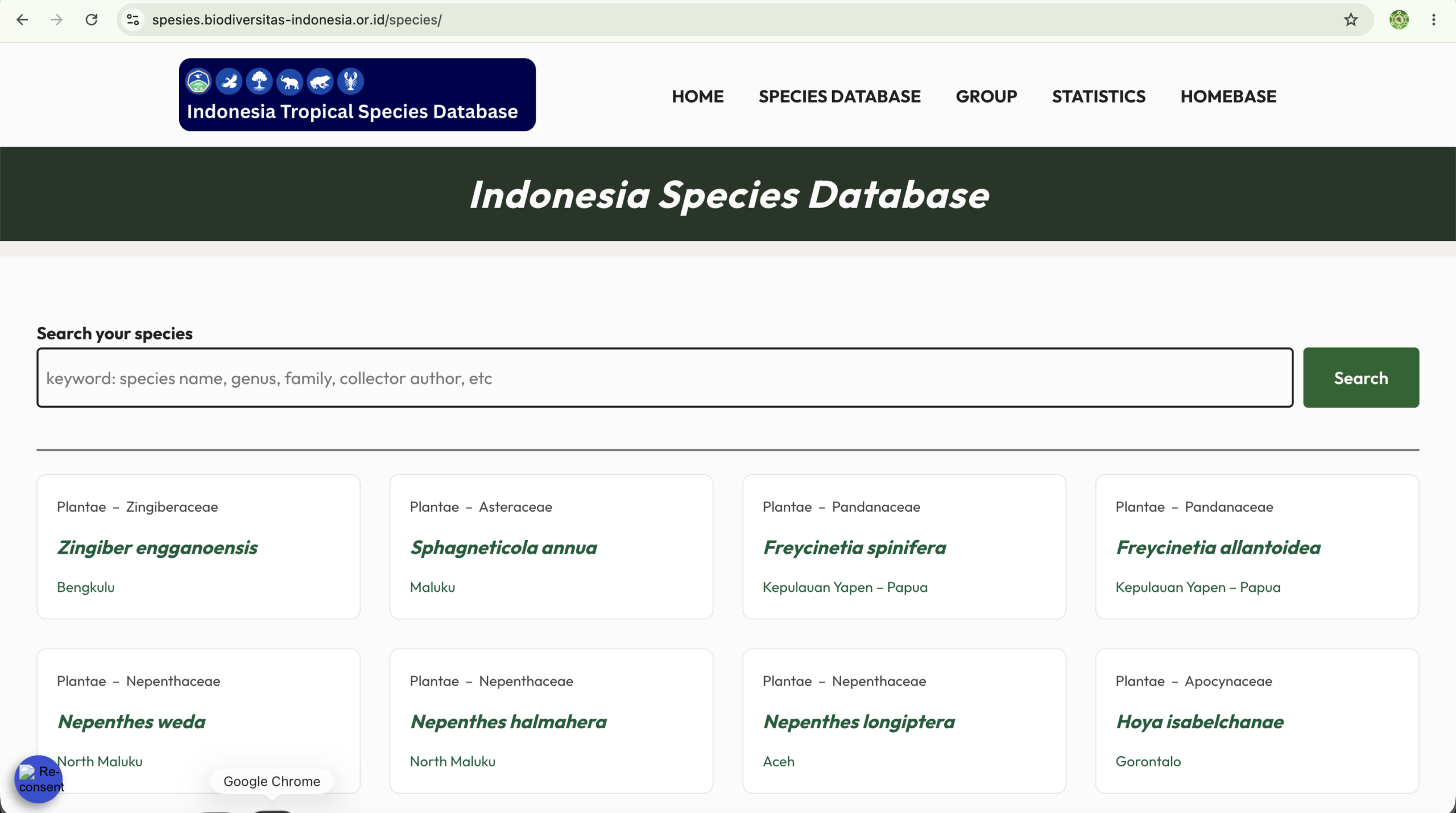 SSRS Indonesia Biodiversity Hub Meluncurkan Indonesia Tropical Species Database